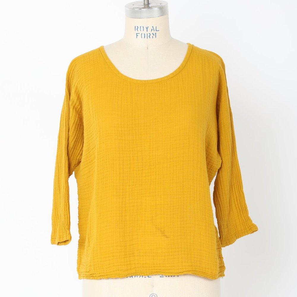 Third Wave Top in Mustard